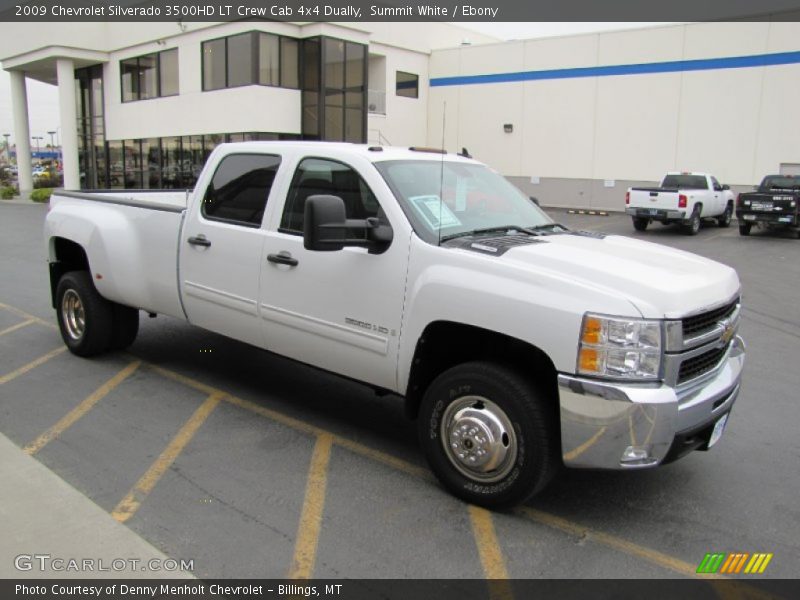 Summit White / Ebony 2009 Chevrolet Silverado 3500HD LT Crew Cab 4x4 Dually