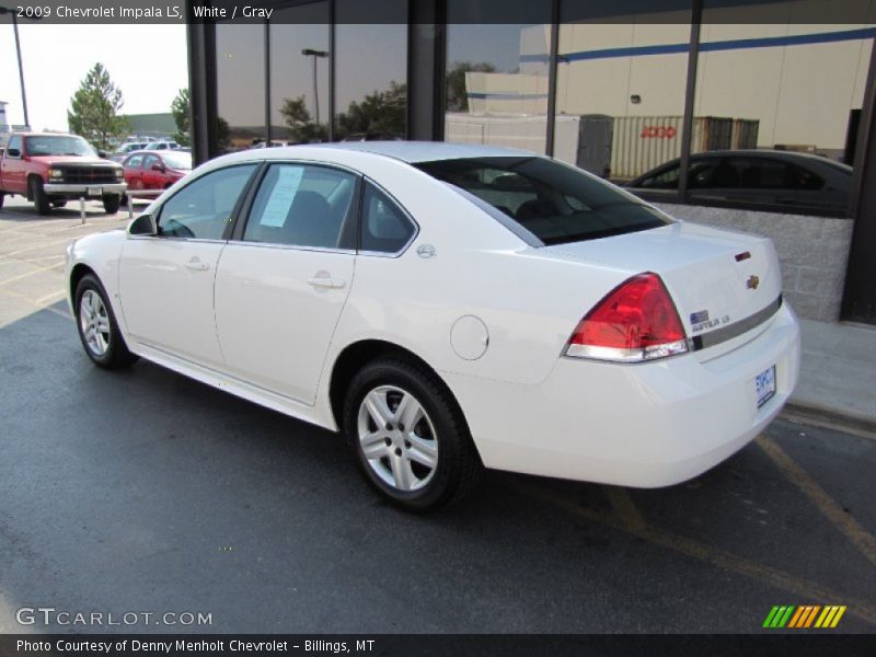 White / Gray 2009 Chevrolet Impala LS