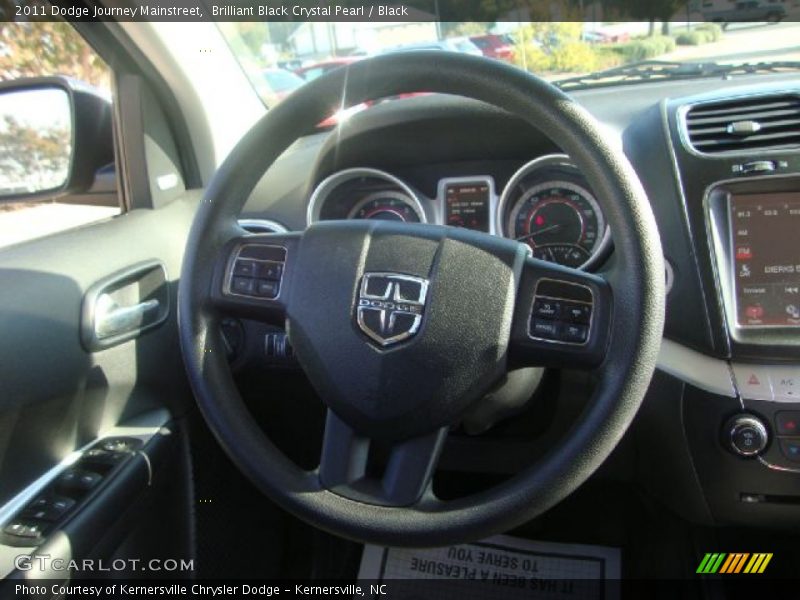 Brilliant Black Crystal Pearl / Black 2011 Dodge Journey Mainstreet