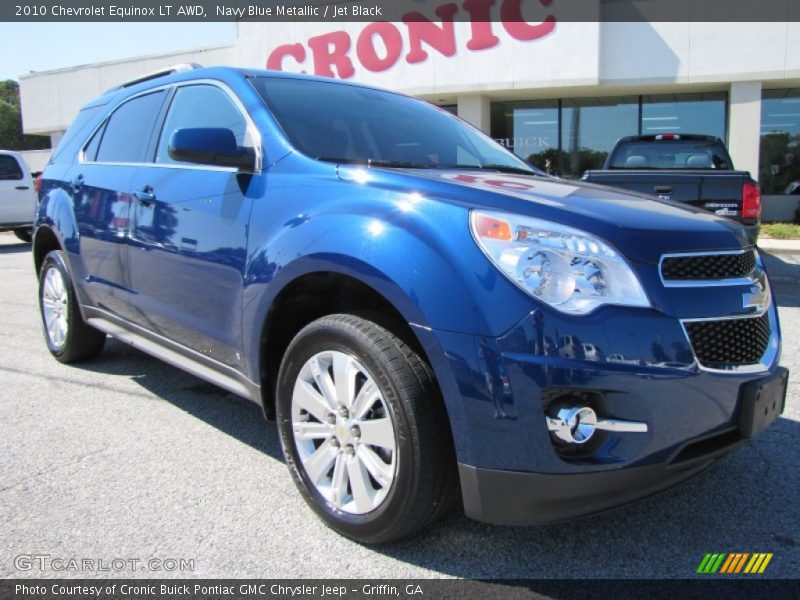 Navy Blue Metallic / Jet Black 2010 Chevrolet Equinox LT AWD