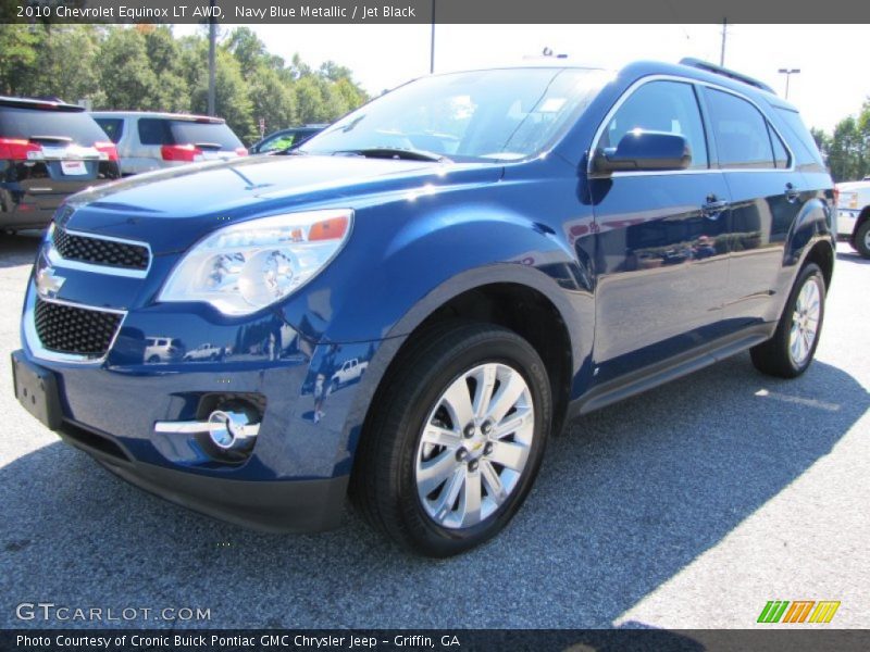 Navy Blue Metallic / Jet Black 2010 Chevrolet Equinox LT AWD