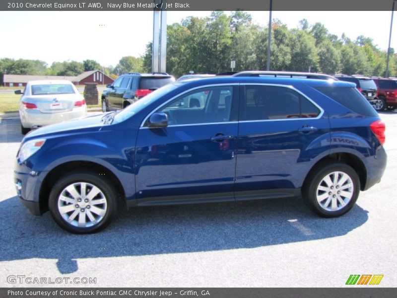 Navy Blue Metallic / Jet Black 2010 Chevrolet Equinox LT AWD