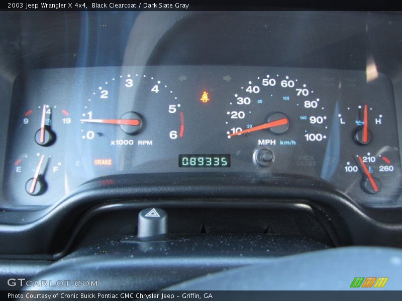 Black Clearcoat / Dark Slate Gray 2003 Jeep Wrangler X 4x4