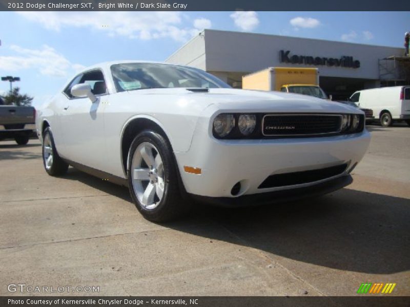 Bright White / Dark Slate Gray 2012 Dodge Challenger SXT