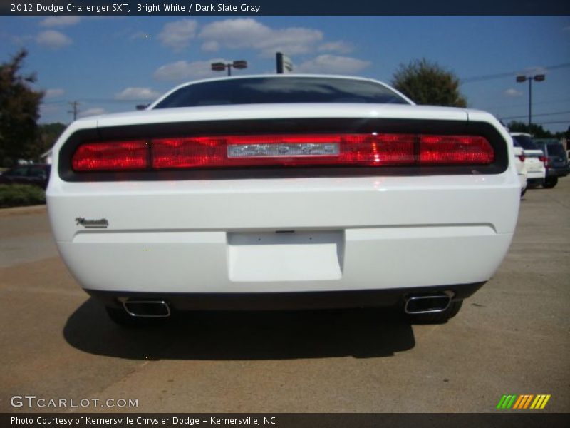 Bright White / Dark Slate Gray 2012 Dodge Challenger SXT