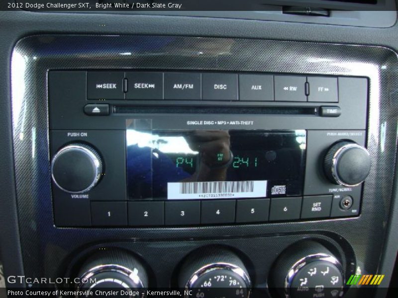 Bright White / Dark Slate Gray 2012 Dodge Challenger SXT