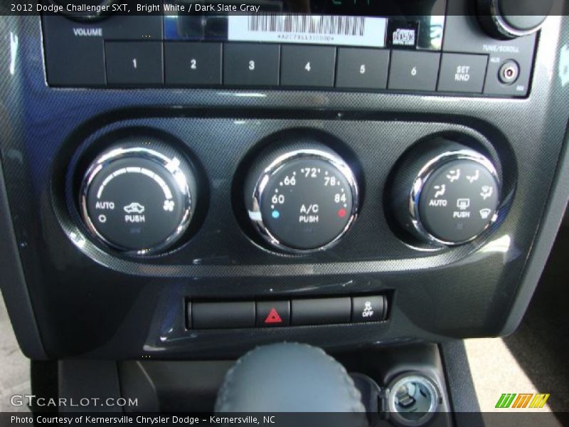 Bright White / Dark Slate Gray 2012 Dodge Challenger SXT