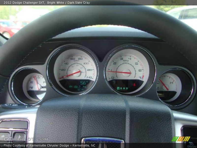 Bright White / Dark Slate Gray 2012 Dodge Challenger SXT
