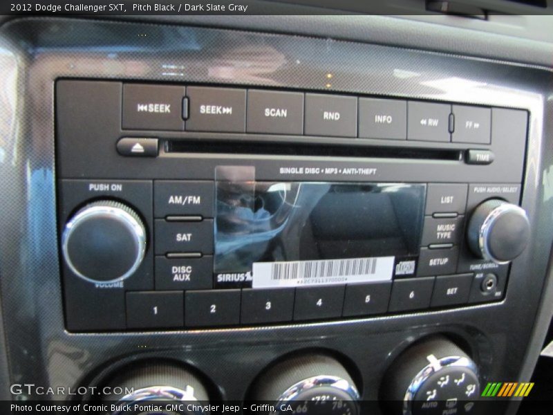 Pitch Black / Dark Slate Gray 2012 Dodge Challenger SXT