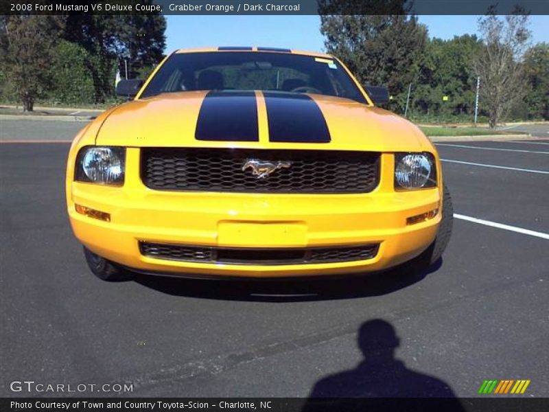 Grabber Orange / Dark Charcoal 2008 Ford Mustang V6 Deluxe Coupe
