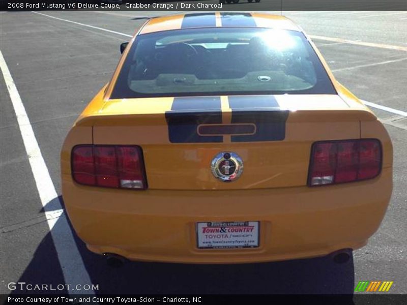 Grabber Orange / Dark Charcoal 2008 Ford Mustang V6 Deluxe Coupe