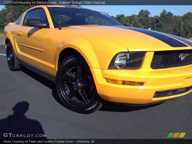 Grabber Orange / Dark Charcoal 2008 Ford Mustang V6 Deluxe Coupe