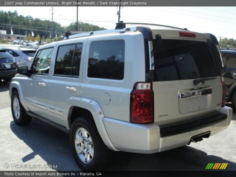Bright Silver Metallic / Dark Khaki/Light Graystone 2007 Jeep Commander Limited