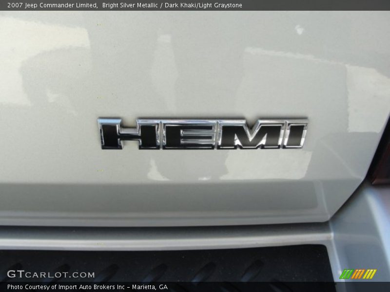 Bright Silver Metallic / Dark Khaki/Light Graystone 2007 Jeep Commander Limited