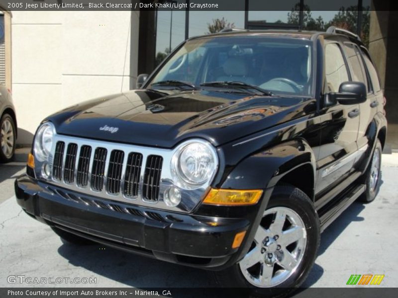 Black Clearcoat / Dark Khaki/Light Graystone 2005 Jeep Liberty Limited