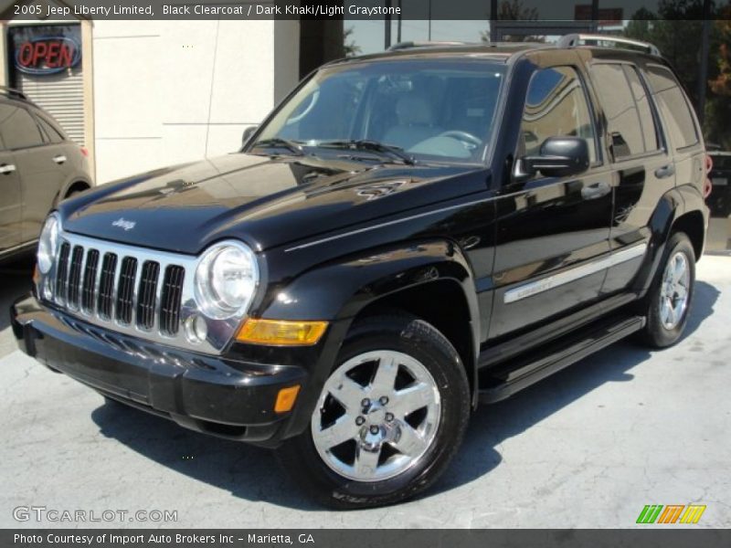 Black Clearcoat / Dark Khaki/Light Graystone 2005 Jeep Liberty Limited