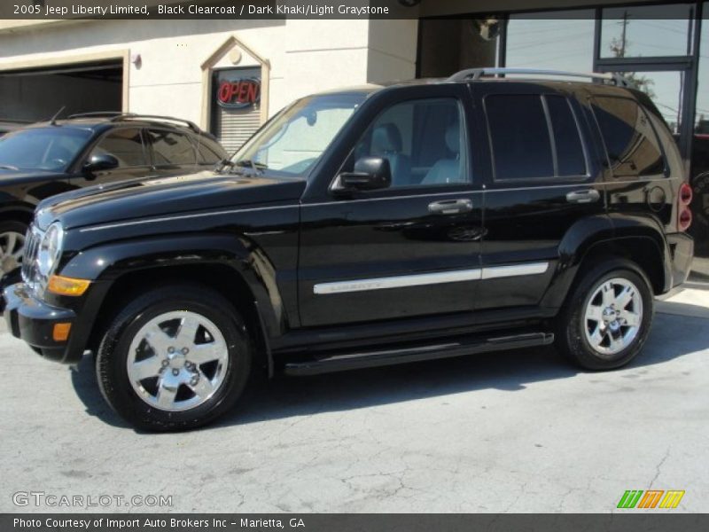 Black Clearcoat / Dark Khaki/Light Graystone 2005 Jeep Liberty Limited