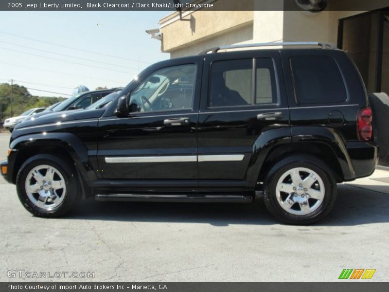 Black Clearcoat / Dark Khaki/Light Graystone 2005 Jeep Liberty Limited