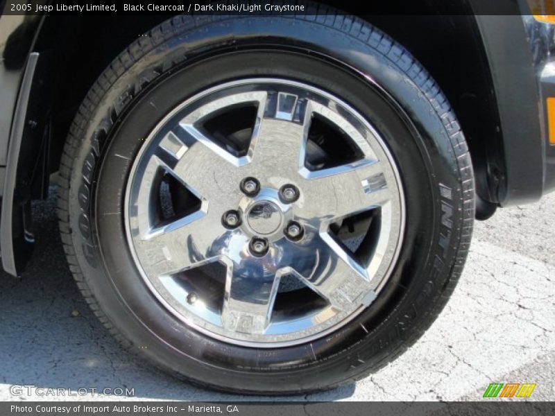 Black Clearcoat / Dark Khaki/Light Graystone 2005 Jeep Liberty Limited
