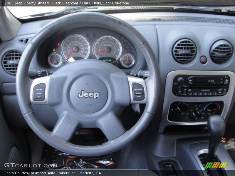 Black Clearcoat / Dark Khaki/Light Graystone 2005 Jeep Liberty Limited