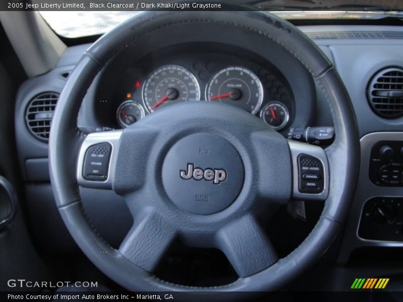 Black Clearcoat / Dark Khaki/Light Graystone 2005 Jeep Liberty Limited