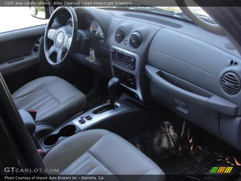 Black Clearcoat / Dark Khaki/Light Graystone 2005 Jeep Liberty Limited