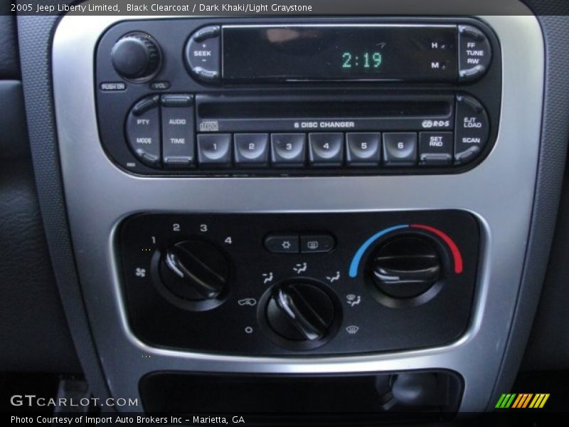 Black Clearcoat / Dark Khaki/Light Graystone 2005 Jeep Liberty Limited