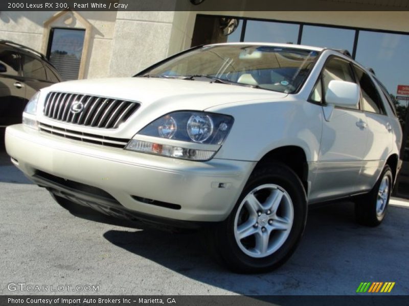 Pearl White / Gray 2000 Lexus RX 300