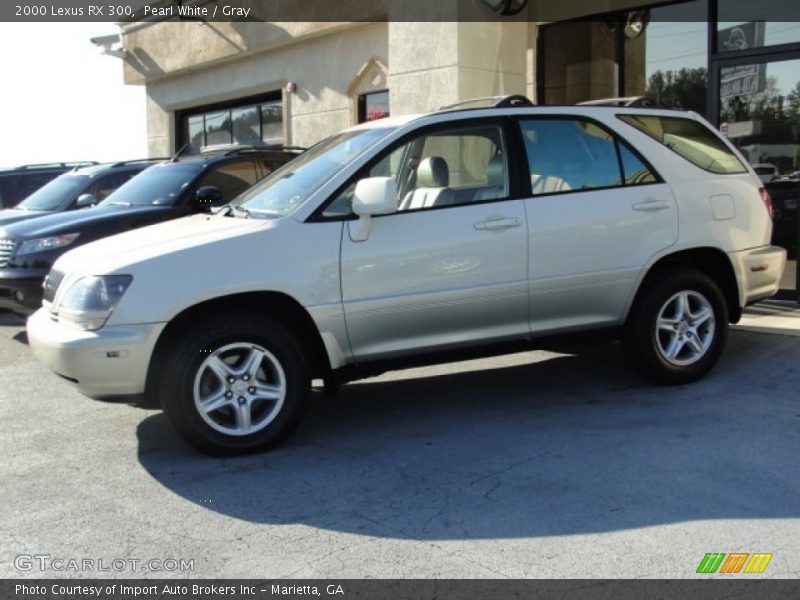 Pearl White / Gray 2000 Lexus RX 300