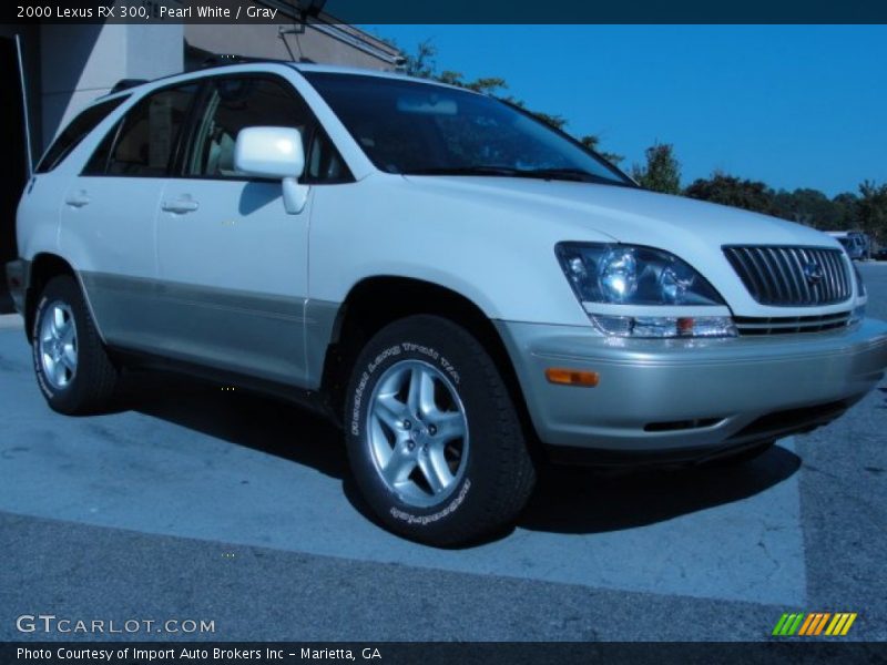 Pearl White / Gray 2000 Lexus RX 300