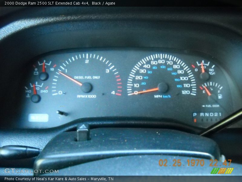 Black / Agate 2000 Dodge Ram 2500 SLT Extended Cab 4x4