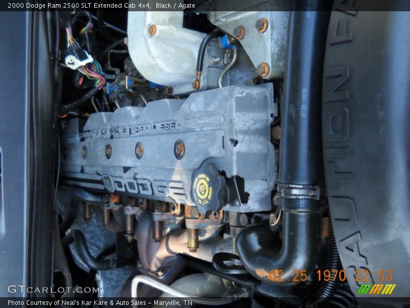  2000 Ram 2500 SLT Extended Cab 4x4 Engine - 5.9 Liter Cummins OHV 24-Valve Turbo-Diesel Inline 6 Cylinder