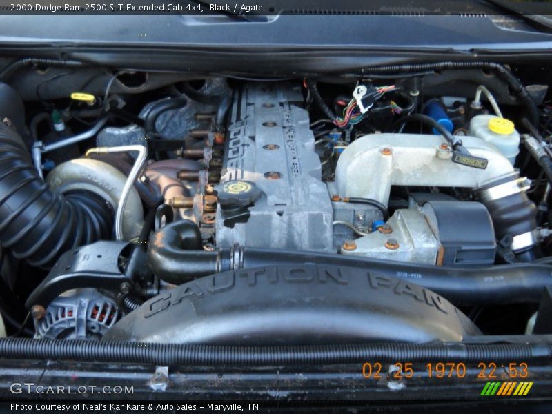  2000 Ram 2500 SLT Extended Cab 4x4 Engine - 5.9 Liter Cummins OHV 24-Valve Turbo-Diesel Inline 6 Cylinder