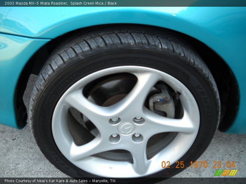 Splash Green Mica / Black 2003 Mazda MX-5 Miata Roadster