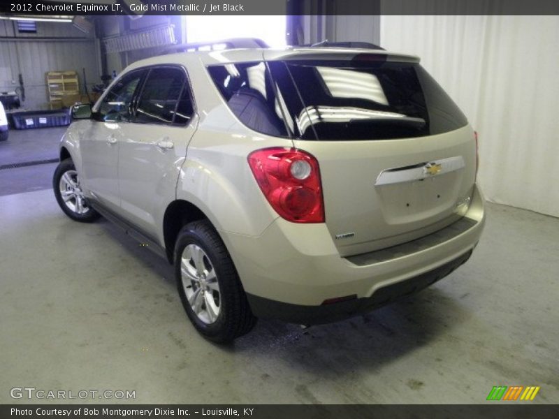 Gold Mist Metallic / Jet Black 2012 Chevrolet Equinox LT