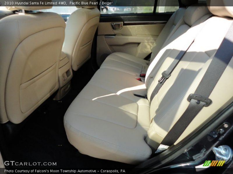 Pacific Blue Pearl / Beige 2010 Hyundai Santa Fe Limited 4WD