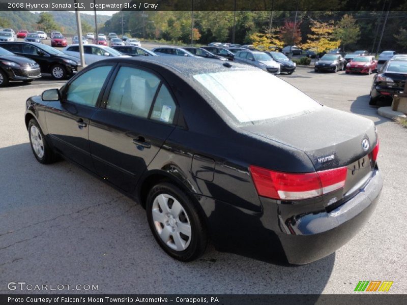 Deepwater Blue / Gray 2008 Hyundai Sonata GLS