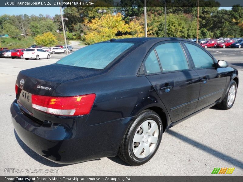 Deepwater Blue / Gray 2008 Hyundai Sonata GLS