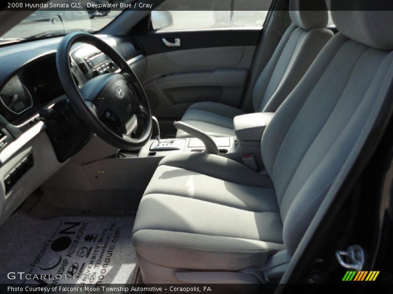 Deepwater Blue / Gray 2008 Hyundai Sonata GLS