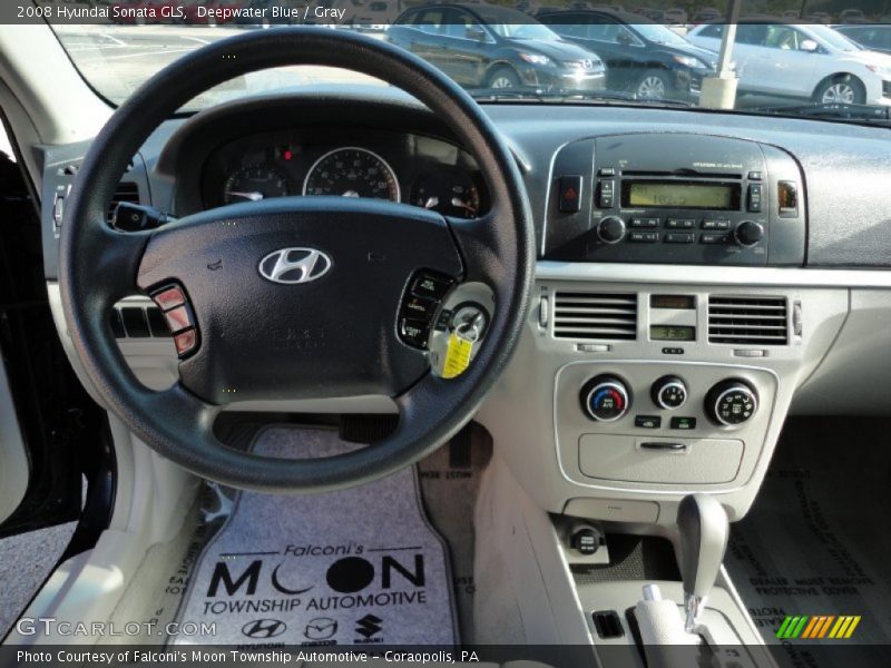 Deepwater Blue / Gray 2008 Hyundai Sonata GLS