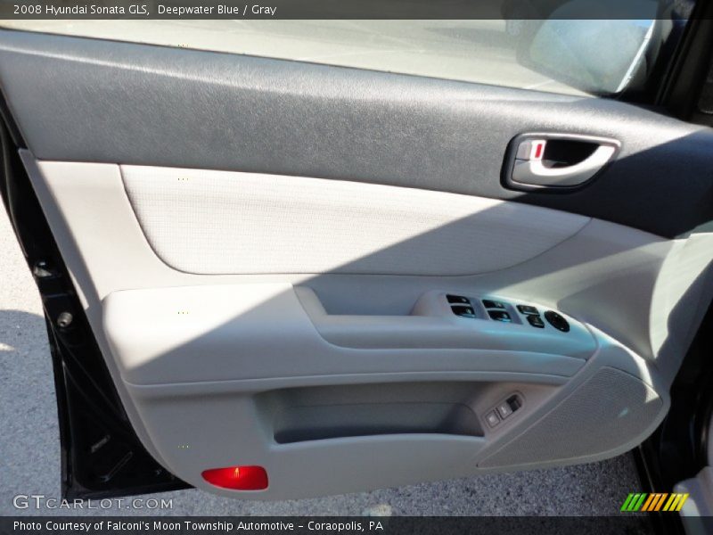 Deepwater Blue / Gray 2008 Hyundai Sonata GLS