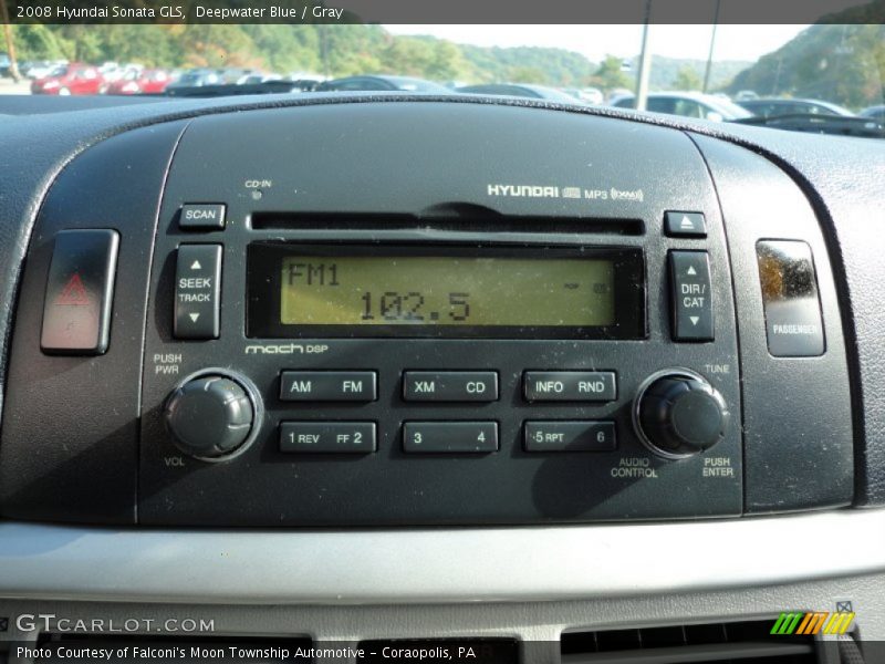 Deepwater Blue / Gray 2008 Hyundai Sonata GLS