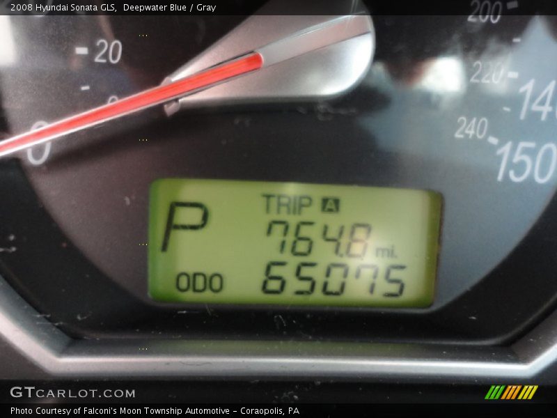 Deepwater Blue / Gray 2008 Hyundai Sonata GLS