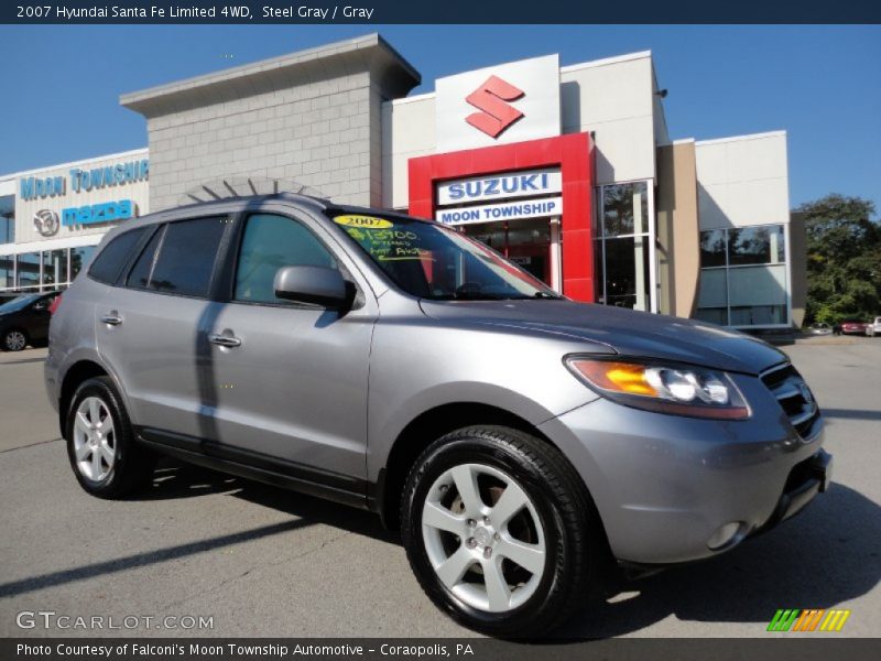 Steel Gray / Gray 2007 Hyundai Santa Fe Limited 4WD