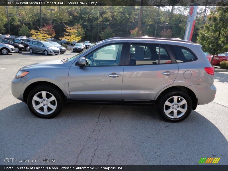 Steel Gray / Gray 2007 Hyundai Santa Fe Limited 4WD