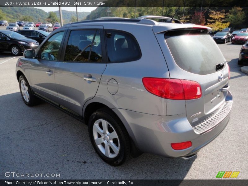 Steel Gray / Gray 2007 Hyundai Santa Fe Limited 4WD