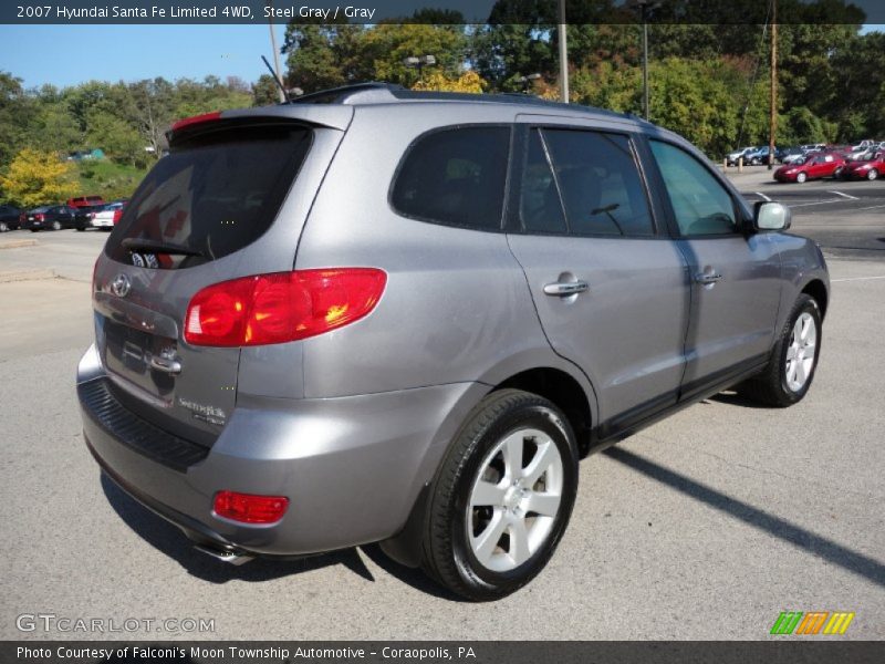 Steel Gray / Gray 2007 Hyundai Santa Fe Limited 4WD