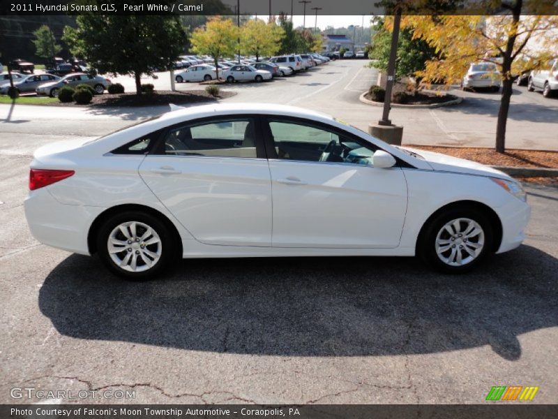 Pearl White / Camel 2011 Hyundai Sonata GLS