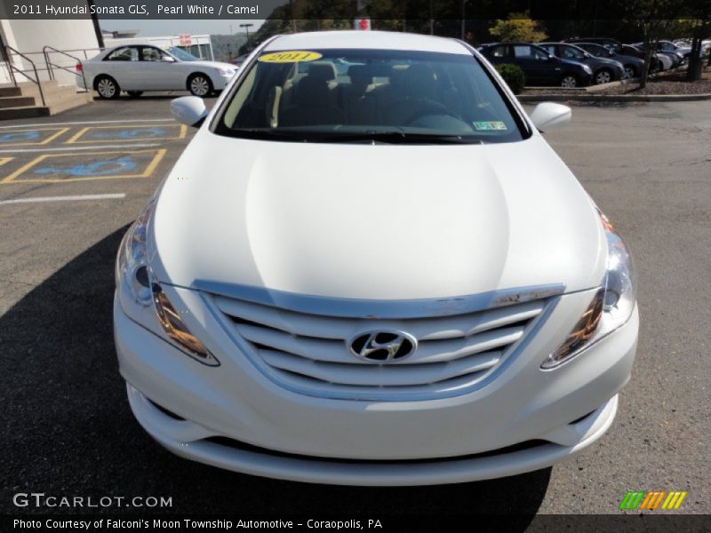 Pearl White / Camel 2011 Hyundai Sonata GLS