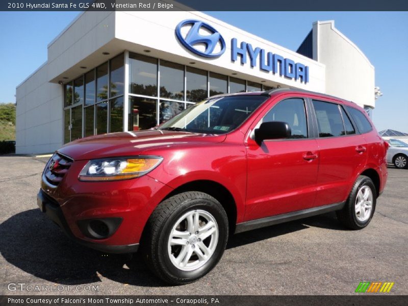 Venetian Red / Beige 2010 Hyundai Santa Fe GLS 4WD
